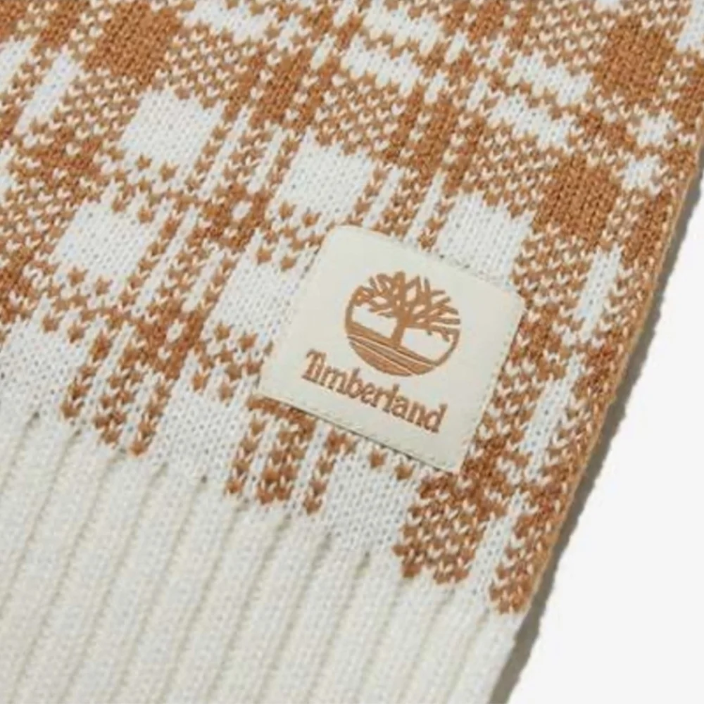 Timberland NWT Brown and Cream Scarf